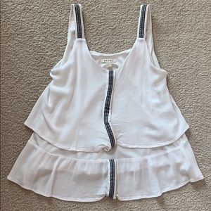 White boho tank top